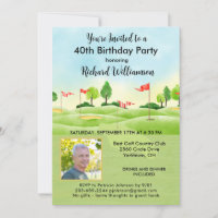 40ª Cumpleaños del Hombre Foto Golf