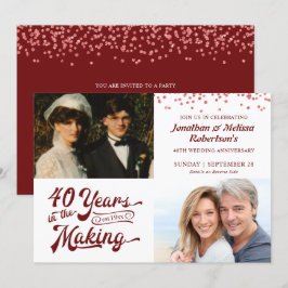 Invitación 40ª Fotos del Aniversario de Ruby Then & Now Party