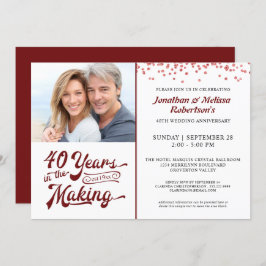 Invitación 40º Aniversario 40 AÑOS EN CREACIÓN Rubí