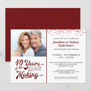 Invitación 40º Aniversario 40 AÑOS EN CREACIÓN Rubí