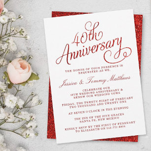 Invitación 40º Aniversario de Boda de Rubí
