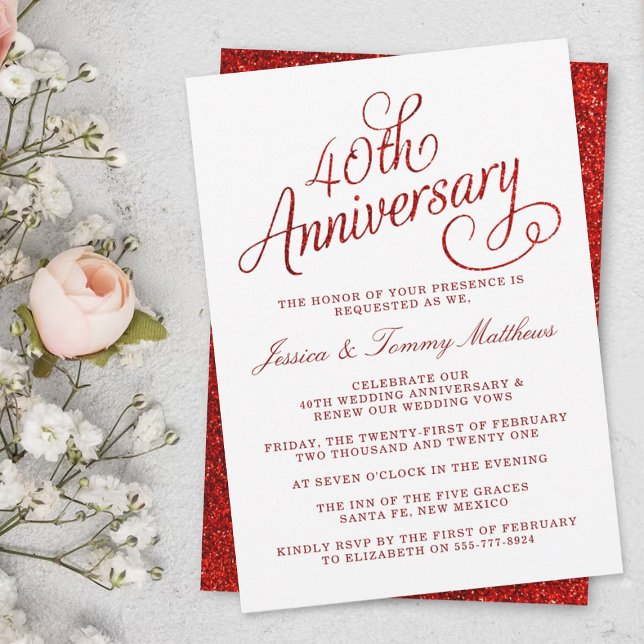 Invitación 40º Aniversario de Boda de Rubí (Subido por el creador)