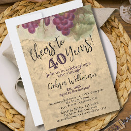 Invitación 40º Aniversario de Viñedo | Salud por 40 Años de V