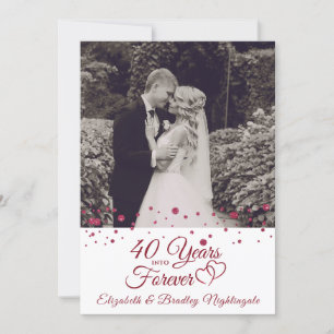 Invitación 40º Aniversario Hearts AÑOS EN PARA SIEMPRE Foto