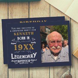 Invitación 40.ª añada de oro azul vintage año