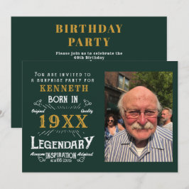 Invitación 40.ª añada de oro verde vintage año