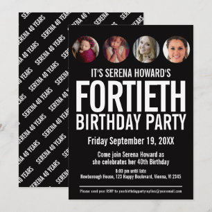 Invitación 40.ª festividad en blanco negro