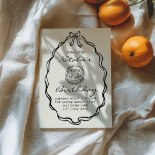 Invitación 40.ª Fiesta de cumpleaños de la Coqueta de Pastel 