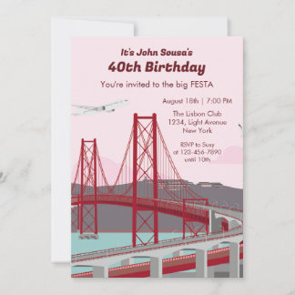 Invitación 40.ª Fiesta de cumpleaños Puente de Lisboa al atar