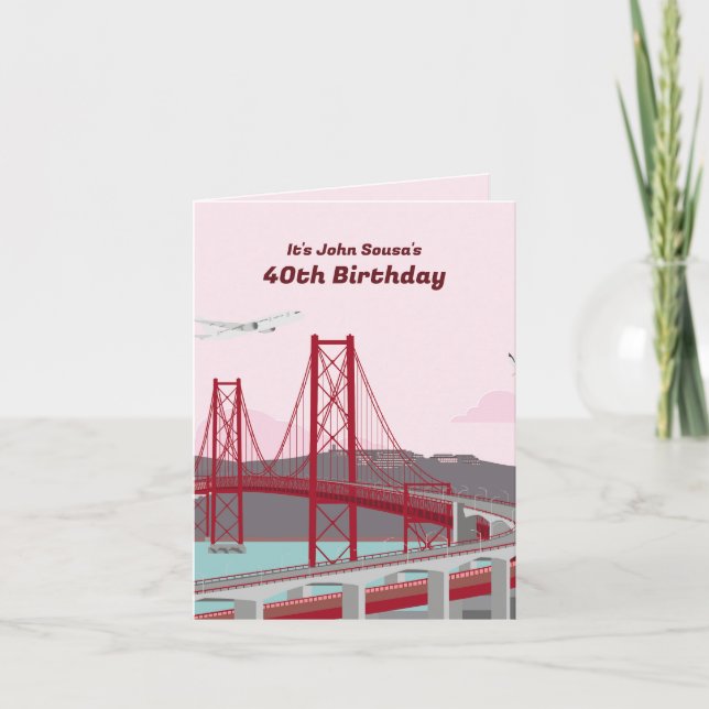 Invitación 40.ª Fiesta de cumpleaños Puente de Lisboa al atar (Anverso)