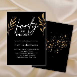 Invitación 40.ª Fiesta de Nacimiento Negro