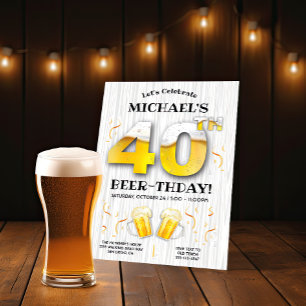 Invitación 40.ª Fiesta por el cumpleaños de la cerveza