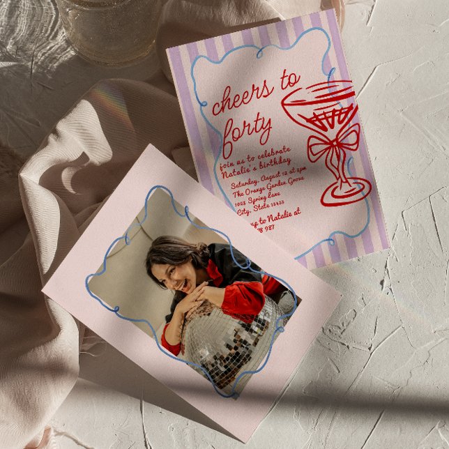 Invitación 40.ª foto de champagne color rosa (Subido por el creador)