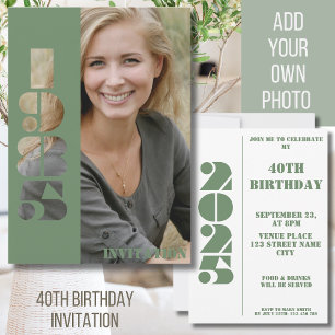 Invitación 40.ª foto de un fiesta de cumpleaños nacido en 198