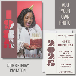 Invitación 40.ª foto de un fiesta de cumpleaños nacido en 198