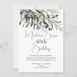 Invitación 40.ª Rama Italiana de Olivo Elegante