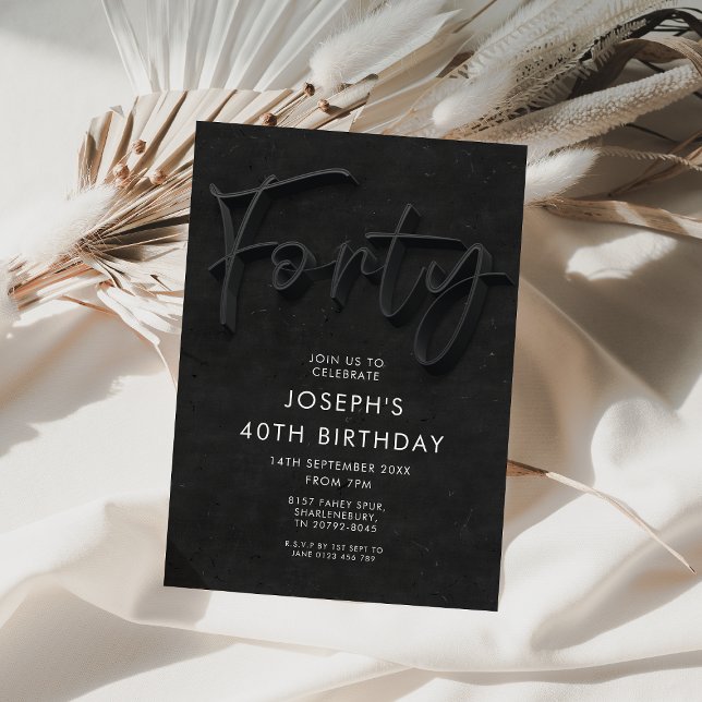 Invitación 40.º alkboard de cumpleaños (Subido por el creador)