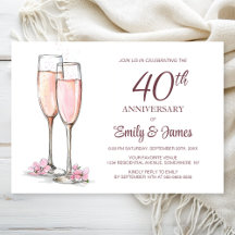 40.º Aniversario Boda Champagne