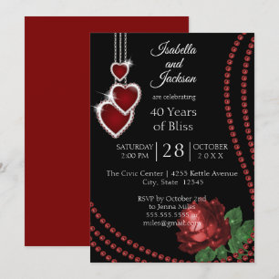 Invitación 40.º Aniversario de la Rosa Roja de Ruby
