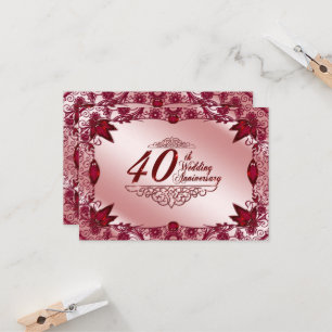 Invitación 40.º aniversario del Boda RSVP