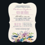 Invitación 40.º Bouquet elegante<br><div class="desc">40.º Cumpleaños Elegantes invitaciones para Bouquet. Esta invitación alegre y colorida es perfecta para cualquier celebración de cumpleaños moderna.</div>