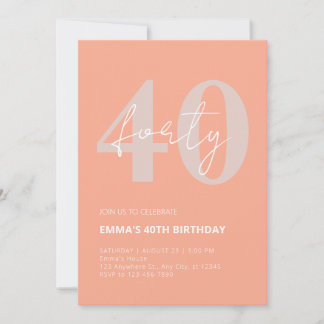 Invitación 40.º cumpleaños