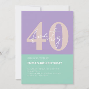 Invitación 40.º cumpleaños