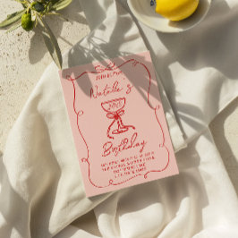 Invitación 40.º cumpleaños de la copa de champán de barro