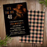 Invitación 40.º cumpleaños Gorra rústico de vaquero y botes d<br><div class="desc">Este diseño presenta un par de botas de vaquero de cuero con gorra y su información personalizada de la 40ª fiesta de cumpleaños a continuación. Personaliza editando el texto o borrando el texto en los cuadros de texto #fiesta #invitaciones #invitaciones #invitaciones #40thcumpleaños #cumpleaños #cumpleañoscumpleaños #40th #invitaciones de fiesta #personalizadas</div>