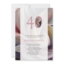 40.º Cumpleaños Pastel Resumen Fiesta Floral