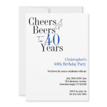 40.º cumpleaños simple Fiesta de cervezas