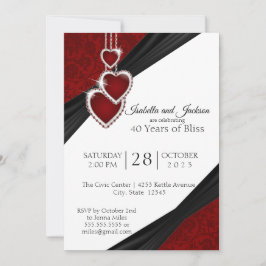 Invitación 40.º diseño de aniversario de Ruby