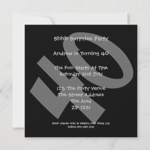 Invitación 40.º Fiesta de cumpleaños