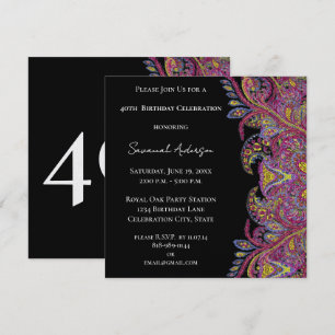 Invitación 40.º Fiesta de cumpleaños
