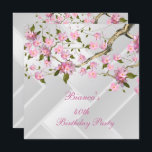 Invitación 40.º Fiesta de cumpleaños Flores de color rosa bla<br><div class="desc">40 Fiesta de cumpleaños Flores de color rosa blanco floral Fiesta de cumpleaños Invitación de cumpleaños Fiesta de todas las ocasiones cumpleaños invita a boda de compromiso</div>