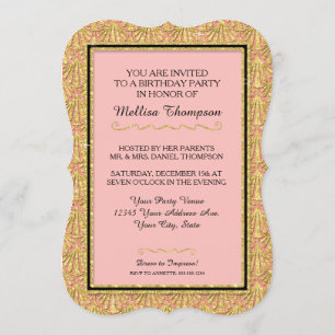 Invitación 40.º Fiesta de cumpleaños Glam Gran Gatsby Style