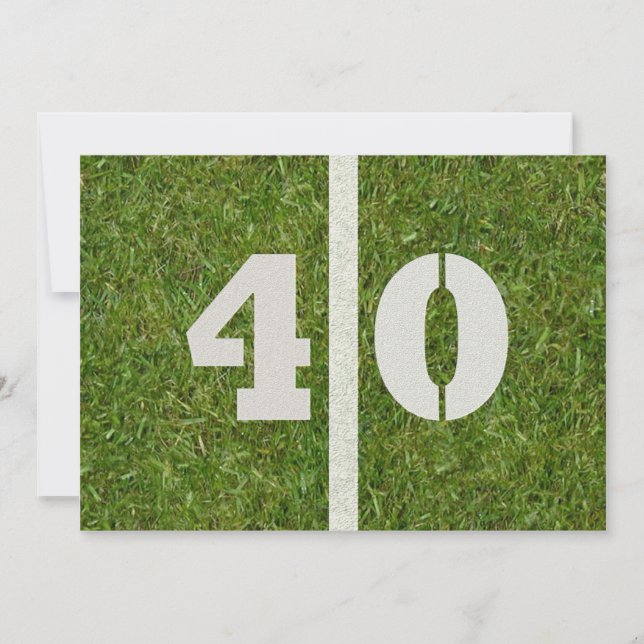 Invitación ¡40.º Fiesta de cumpleaños! Personalizable de invi (Anverso)