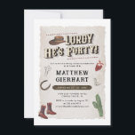 Invitación 40.º Fiesta de Rodeo de Cowboy Retro<br><div class="desc">40.º cumpleaños Fin de semana Retro Cowboy Boots Invitación a la fiesta que puedes fácilmente personalizar para el próximo fiesta de la celebración de 40 años</div>
