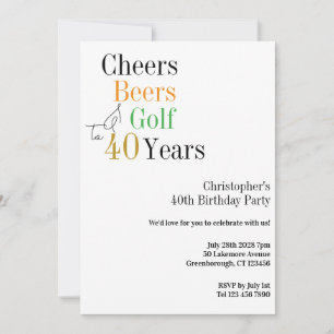 Invitación 40.º Fiesta Mínimo de Alegres de Golf