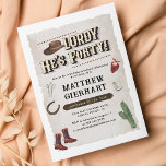 Invitación 40.º fin de semana de cumpleaños retro vaquero Fie<br><div class="desc">40.º cumpleaños Fin de semana Retro Cowboy Boots Invitación a la fiesta que puedes fácilmente personalizar para el próximo fiesta de la celebración de 40 años</div>