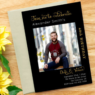 Invitación 40.º Nacimiento Negro