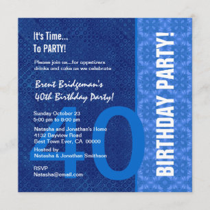 Invitación 40.º natalicio de los cascos modernos del azul B40