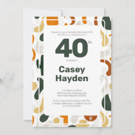 Invitación 40.º vaquero cactus gorra de estilo occidental