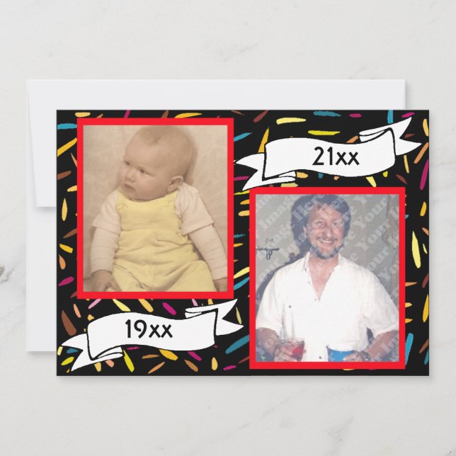 Invitación 40.a celebración del cumpleaños de la letra roja (Anverso)