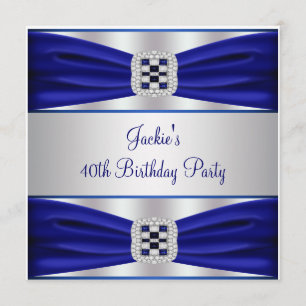 Invitación 40.a fiesta de cumpleaños del diamante azul del