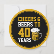 40 Alegres y cervezas de cumpleaños a 40 años mode