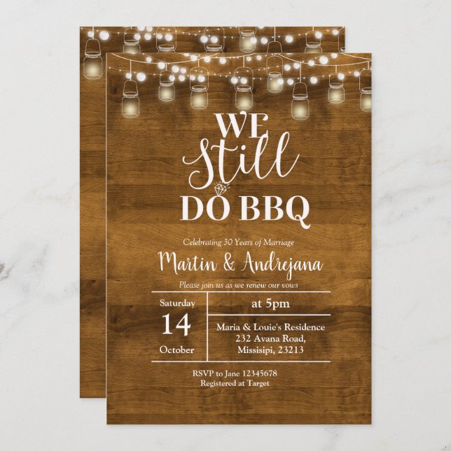 Invitación 40 Aniversario de Boda Seguimos haciend (Anverso / Reverso)