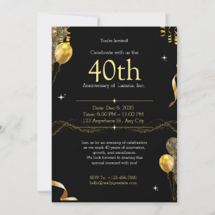 invitación 40 aniversario de bodas