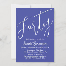 Invitación 40 Aniversario de la morada de Lavanda con guión m