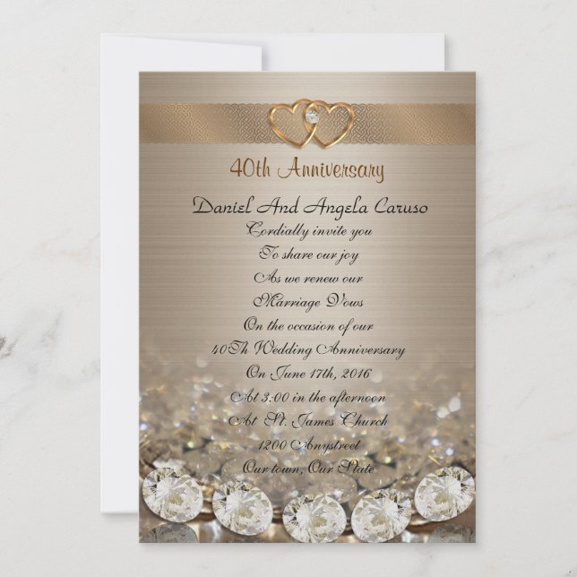 Invitación 40 Aniversario de la renovación de la promesa Invi (Anverso)